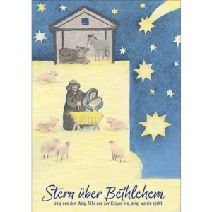 Stern über Bethlehem Bastelkarte
