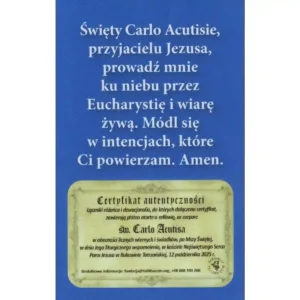 Gebet zum heiligen Carlo Acutis mit Reliquie