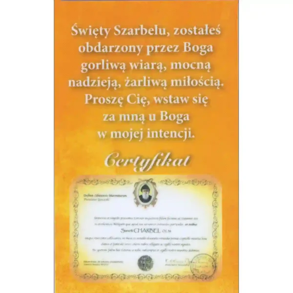 Gebet zum heiligen Charbel mit Reliquie