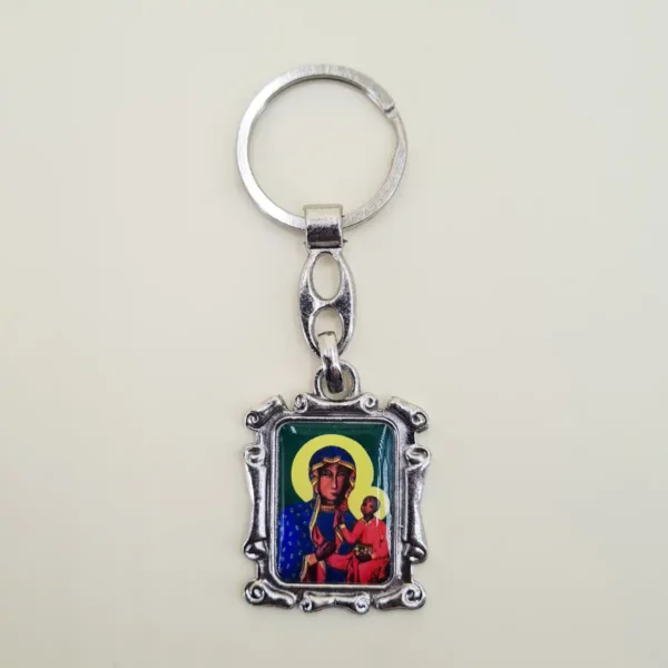 Schwarze Madonna | Heiliger Christophorus | Schlüsselanhänger Silber