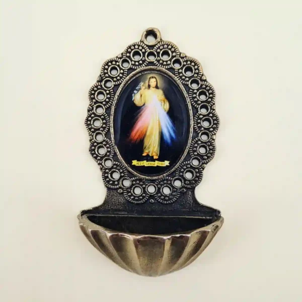 Weihwasserbecken Barmherziger Jesus 9 cm Weihwasserbecken Barmherziger Jesus 9 cm